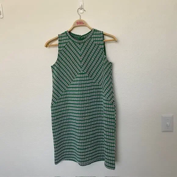 Anthropologie Maeve Dress A-Line Back Zip Sleeveless Jacquard Knit Women Medium - Picture 2 of 16